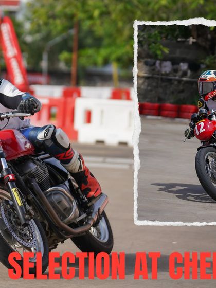 A collage from the RE GT Cup Zonal Selection in Chennai, capturing the energy and excitement as 64 amateur riders competed for a spot.