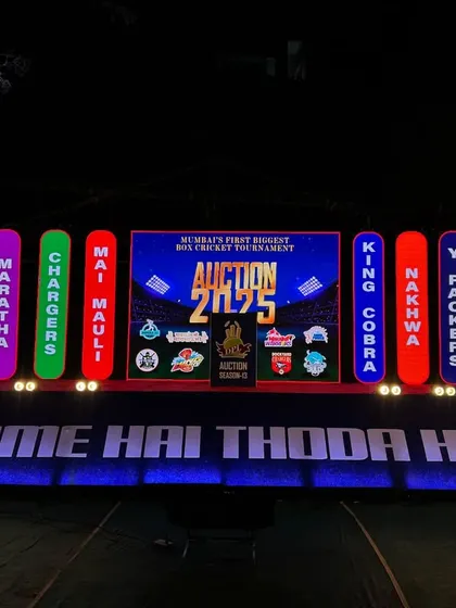 The stage for the DPL Auction 2025 was all about energy and excitement. I used vibrant, colorful LED pillars to represent the teams and a bold, illuminated tagline, "Ye Game Hai Thoda Hatke," to set the tone for the event.