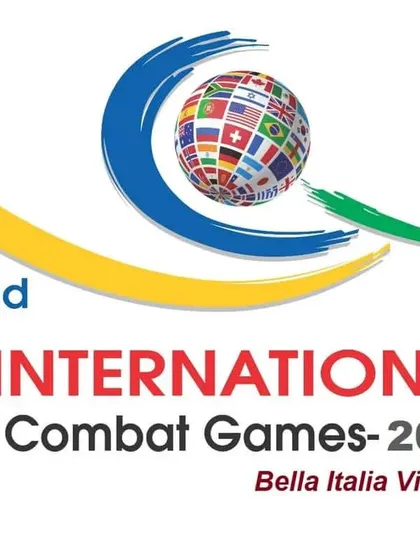 The official logo and announcement for the 3rd International Combat Games 2023 in Italy. We not only send athletes but also participate in the governance, with the IACS General Assembly and Elections held during the event.