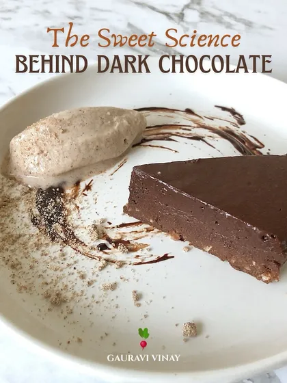 Yes, you can have dessert! This is my vegan raw cacao tart. I love explaining the science behind why foods like dark chocolate can positively impact our gut microbiome and mood. It’s all about the gut-brain axis.