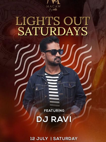 A variation of the 'Lights Out Saturdays' poster.