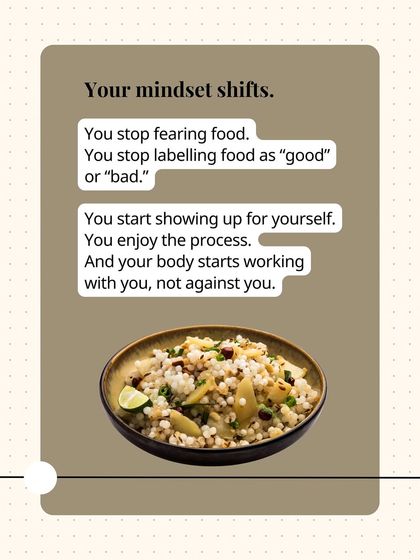When your mindset shifts, you stop fearing food and start working with your body, not against it. This is when the real transformation happens.