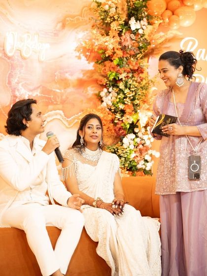 A sweet moment interacting with the parents-to-be at their baby shower. I focus on creating a comfortable and joyous space for them to celebrate their upcoming arrival.