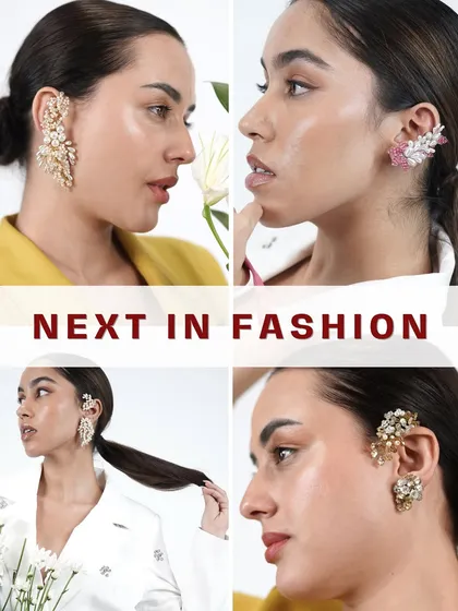 A collage showing four of my most iconic earcuff styles, perfect for making a statement and showcasing next-level fashion.