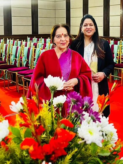 With the eminent personality Salma Sultan ji at a women's empowerment event.