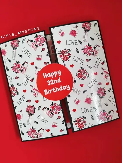The personalized cover of the album, wishing a "Happy 32nd Birthday."
