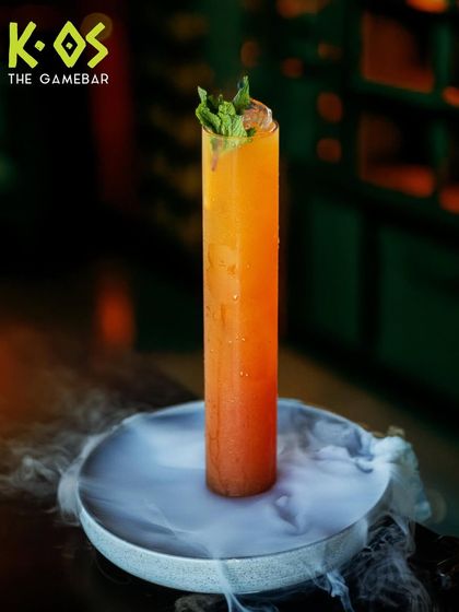 When your drink comes out of a wizard's lab. This fiery, frosty cocktail is as photogenic as it is delicious.