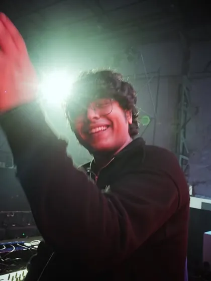 A happy, candid moment during my set. The joy of playing for a huge, appreciative crowd is unmatched.