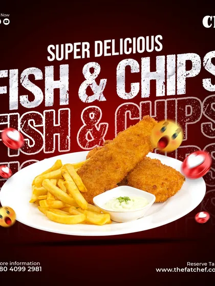 Crispy, flaky perfection. Our Fish & Chips is a classic comfort dish, served with a side of tartar sauce and golden fries.
