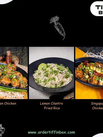 A closer look at some of our unique Chinese dishes. This includes our tangy Lemon Chicken, refreshing Lemon Cilantro Fried Rice, and the bold Singapuri Chicken.