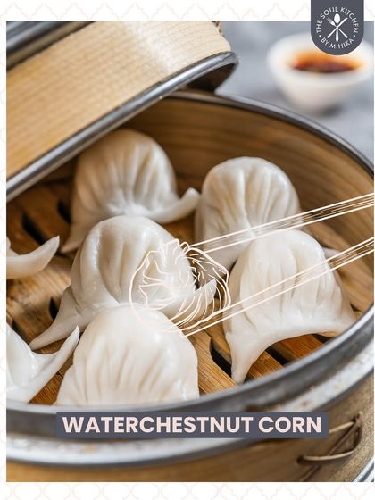 A classic favourite, the Waterchestnut Corn dimsums offer a delightful crunch and sweetness.