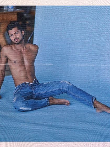 The color version of the same studio shot, offering a different, more vibrant mood.