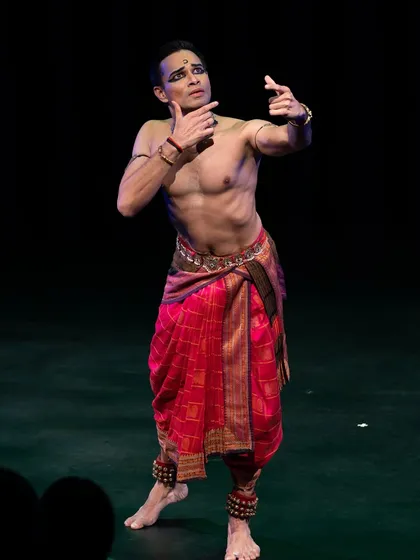 The interplay of expression and gesture is key to conveying the story in a solo recital. From my performance in Canada.