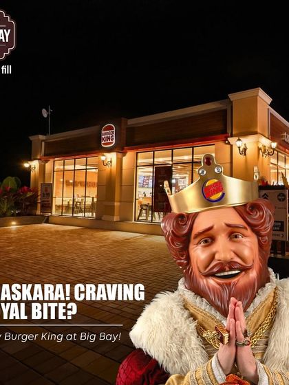 Namaskara! The King has arrived at Big Bay. Stop by Burger King for a royal bite and treat yourself to a Whopper.