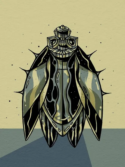 An insect-like perfume bottle design from the 'Herfumes' collection.