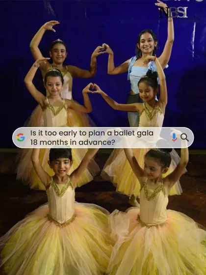 "Is it too early to plan a ballet gala 18 months in advance?" The answer is no, never. Planning these big events takes a lot of time and love.