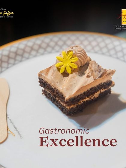 Gastronomic excellence on a plate. This beautifully crafted pastry demonstrates our commitment to artistry and flavour in every dessert we create.