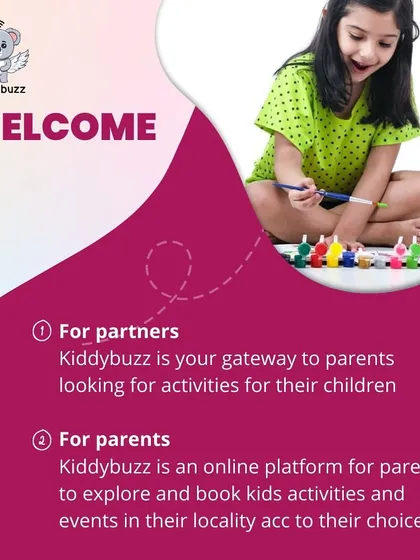 A warm welcome to KiddyBuzz. This graphic explains our value proposition for both partners (a gateway to parents) and parents (a platform to explore and book).