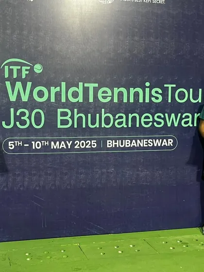 Victory on the ITF World Tennis Tour. Our trainee Om Verma, on the right, stands as the Doubles Champion at the ITF J30 tournament in Bhubaneswar. This is a significant step in his international junior tennis journey.