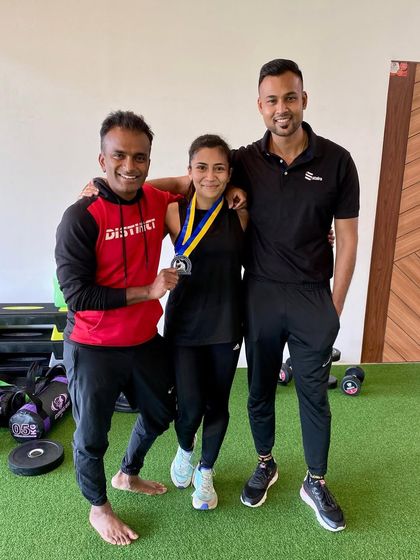 Happy Physiotherapy Day to the magicians who keep us moving. Here I am with two of the amazing physios who have been instrumental in my fitness journey.