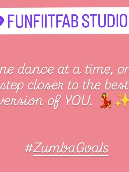 One dance at a time, one step closer to the best version of you. This is our mantra for achieving Zumba goals.