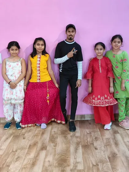 Our little stars dressed in their festive best for a Diwali dance performance.