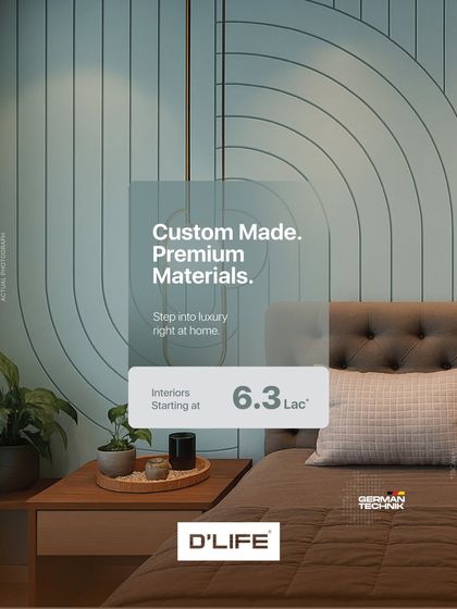 Custom made with premium materials. Step into luxury with my personalized designs and superior finishes, available in packages starting at just 6.3 Lac.