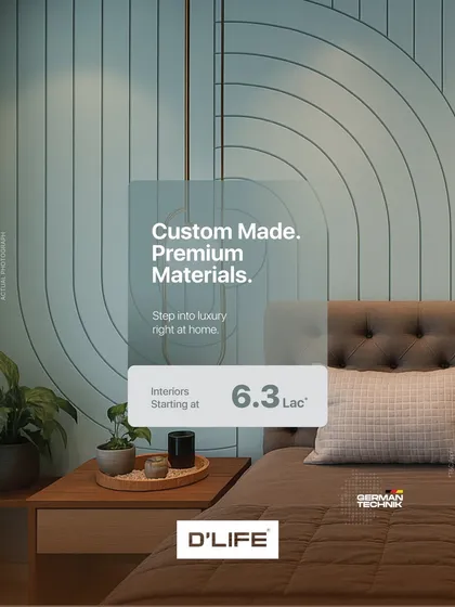 Custom made with premium materials. Step into luxury with my personalized designs and superior finishes, available in packages starting at just 6.3 Lac.