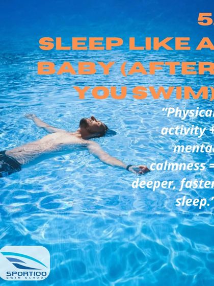 The combination of physical activity and mental calmness you get from swimming leads to deeper, faster sleep. It is a natural and effective way to improve your sleep quality.