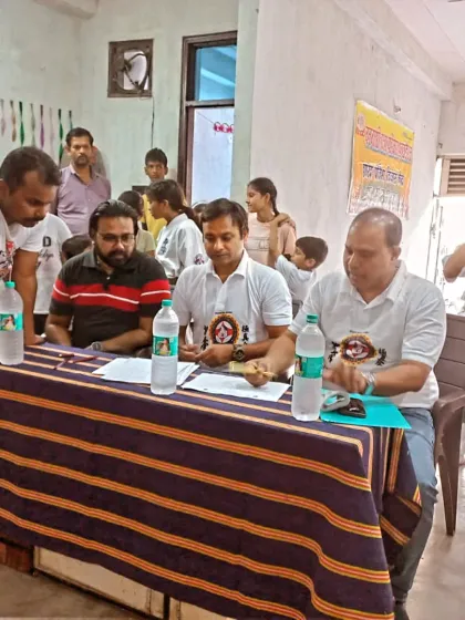 A student performs his kata in front of the panel. The pressure is high, but this is how we build strong character.