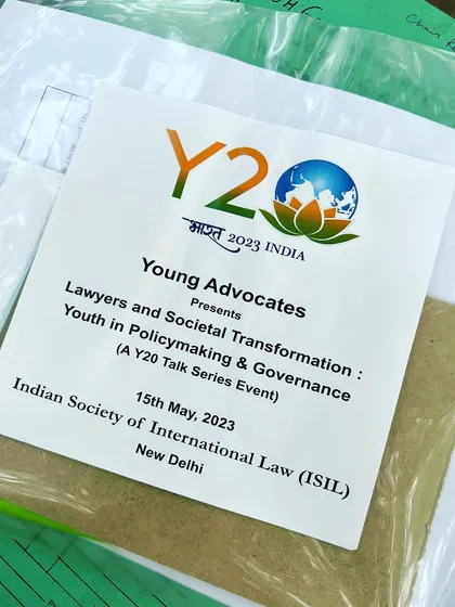 I attended the Y20 Talk Series event for young advocates on policymaking and governance. Staying engaged with the future of law helps me provide modern solutions to my clients.