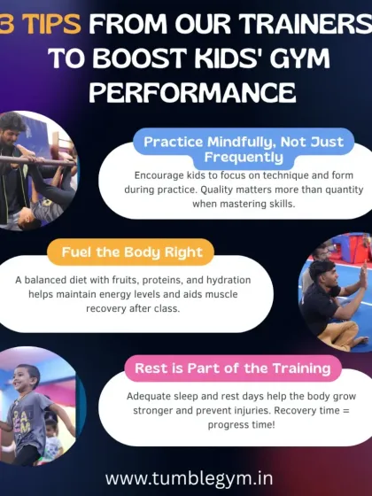 Here are 3 tips from our trainers to boost kids' gym performance: practice mindfully, fuel the body right, and remember that rest is part of the training.