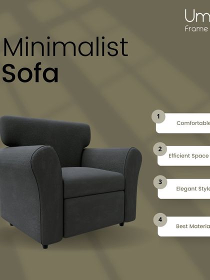 For smaller spaces or a minimalist aesthetic, this single-seater sofa offers comfort and style without overwhelming the room.