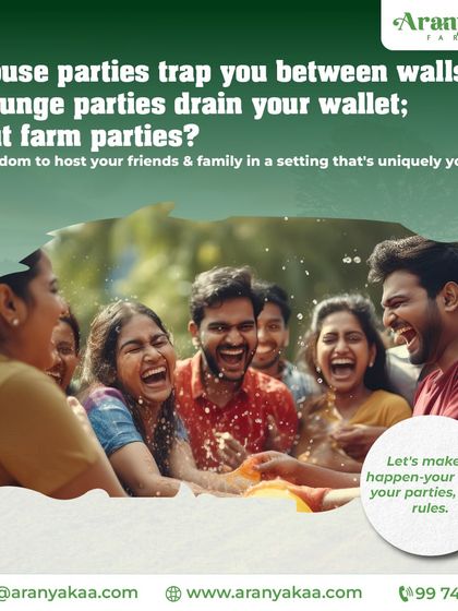 House parties trap you between walls and lounge parties drain your wallet. Farm parties offer the freedom to host your friends and family in a setting that's uniquely yours.