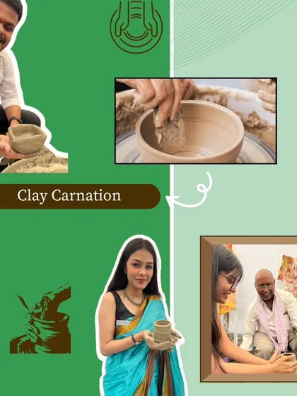 An artisan from the Potter's Colony guides a participant, sharing generations of knowledge. Our workshops are a unique opportunity to learn authentic pottery techniques firsthand, ensuring every piece you create has a story.