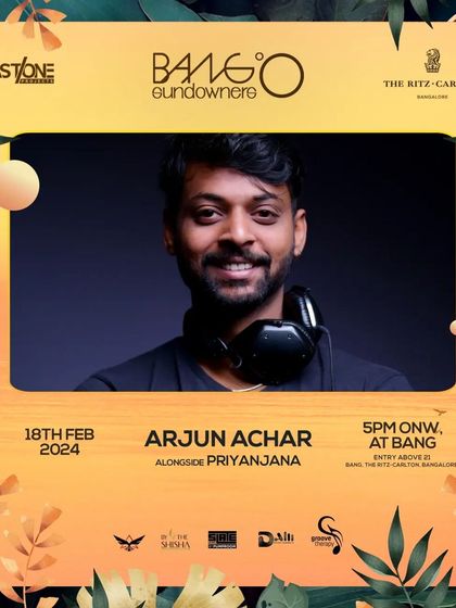 The event flyer for my return to BANG Sundowners at The Ritz-Carlton. I'm always happy to play at this fantastic venue.