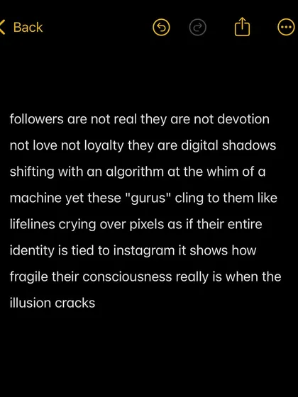 Followers are not devotion. They are digital shadows shifting with an algorithm. Crying over pixels shows how fragile their consciousness really is.