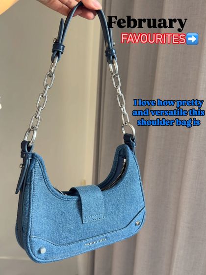 My February favorites, including a versatile denim bag. I always keep an eye out for key accessories that can be used to style multiple outfits.