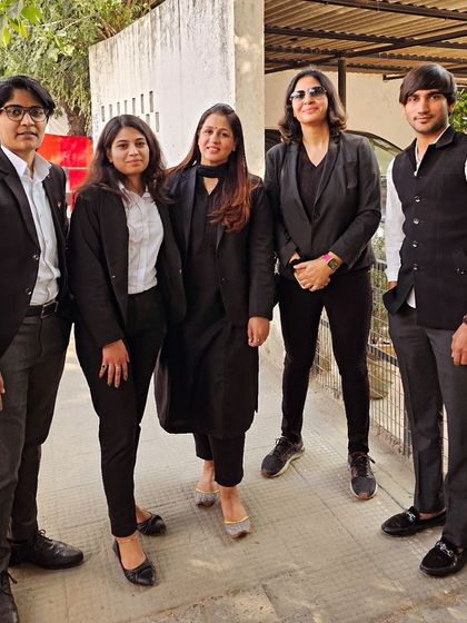 My team is my strength. This picture was taken during the 2023 elections at the District Bar Association Gurugram.