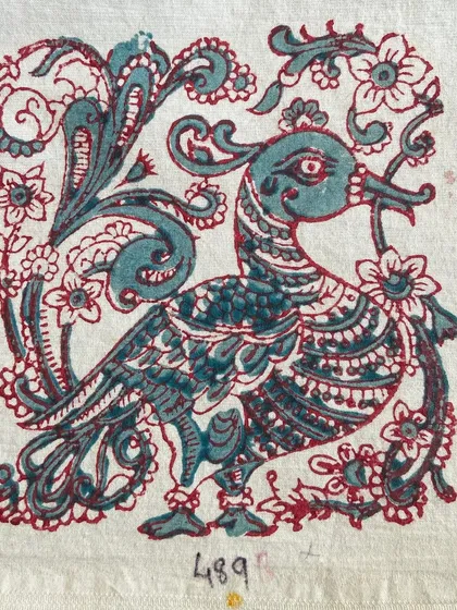The peacock motif is celebrated throughout our vintage archive. As Bangalore revels in the monsoon, we celebrate this beautiful bird, which has been depicted in hundreds of styles on our blocks over the decades.