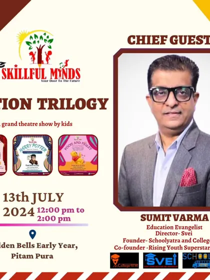 Welcoming Education Evangelist Sumit Varma as our honorable chief guest for the 'Fiction Trilogy' theatre show.