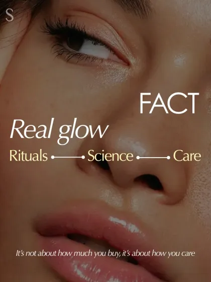 The fact is, real glow is a result of rituals, science, and care working together. It is not about how much you buy, but how you care for your skin.