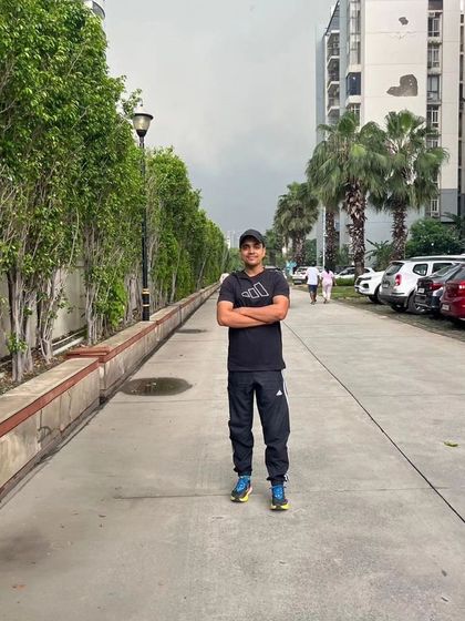 Outdoor shot on a paved path.