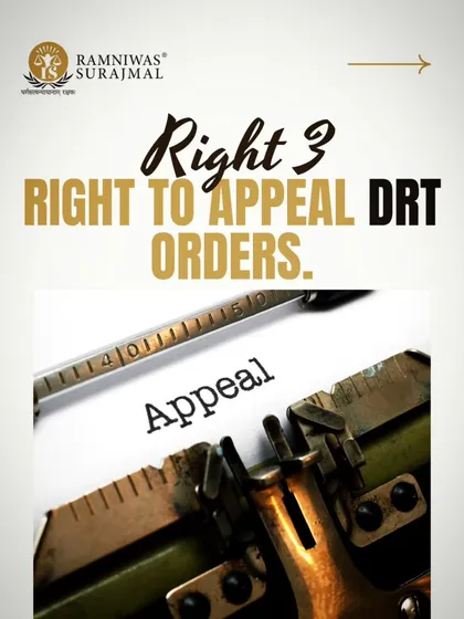Your third right is to appeal DRT orders. If the initial judgment is unfavorable, we can take the fight to the Debt Recovery Appellate Tribunal (DRAT) or the High Court.