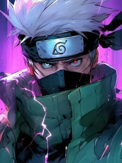 As a big anime fan, I love illustrating characters that inspire me. This is my take on Kakashi Hatake from Naruto, channeling his powerful shinobi energy with the lightning effects. It's fun to switch styles and create fan art like this.