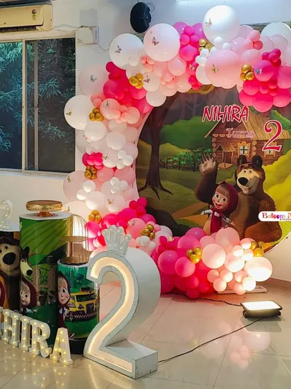 A full view of the Masha and the Bear setup, showing how all the elements come together.
