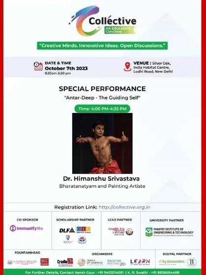 I was pleased to be a speaker and performer at the COLLECTIVE educators' conclave in Delhi. I presented "Shikhandi" as a medium for "embedded education," a way of learning through art and storytelling.