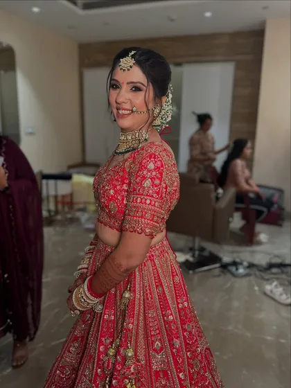 My beautiful bride, ready to begin her forever. We kept the look traditional with soft glam and a radiant glow, just as she dreamed.