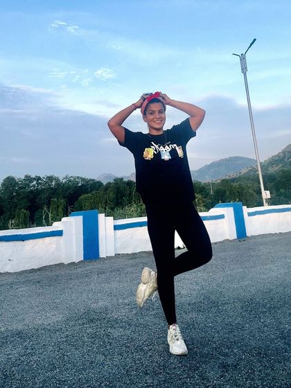 Finding my balance, both in fitness and in life. A happy moment from a family outing.