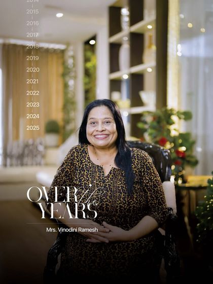 Mrs. Vinodini Ramesh has been our happy client for over 9 years. Her long-term satisfaction and willingness to recommend us is the best endorsement of our service and quality.